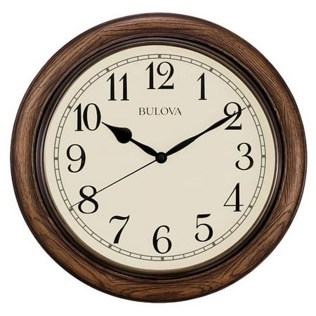 Bulova Model C4845 OAKBROOK traditional station clock with silent seconds hand
