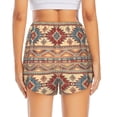 thumbnail image 3 of Picia Traditional Tribal Aztec Pattern Women's 2 in 1 Athletic Running Shorts High Waisted Workout Casual Gym Sweat Shorts with Comfy Liner Zipper Pockets-Large, 3 of 9