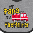 thumbnail image 4 of Inktastic My Papa is a Firefighter with Fire Truck Boys or Girls Baby Bib, 4 of 4