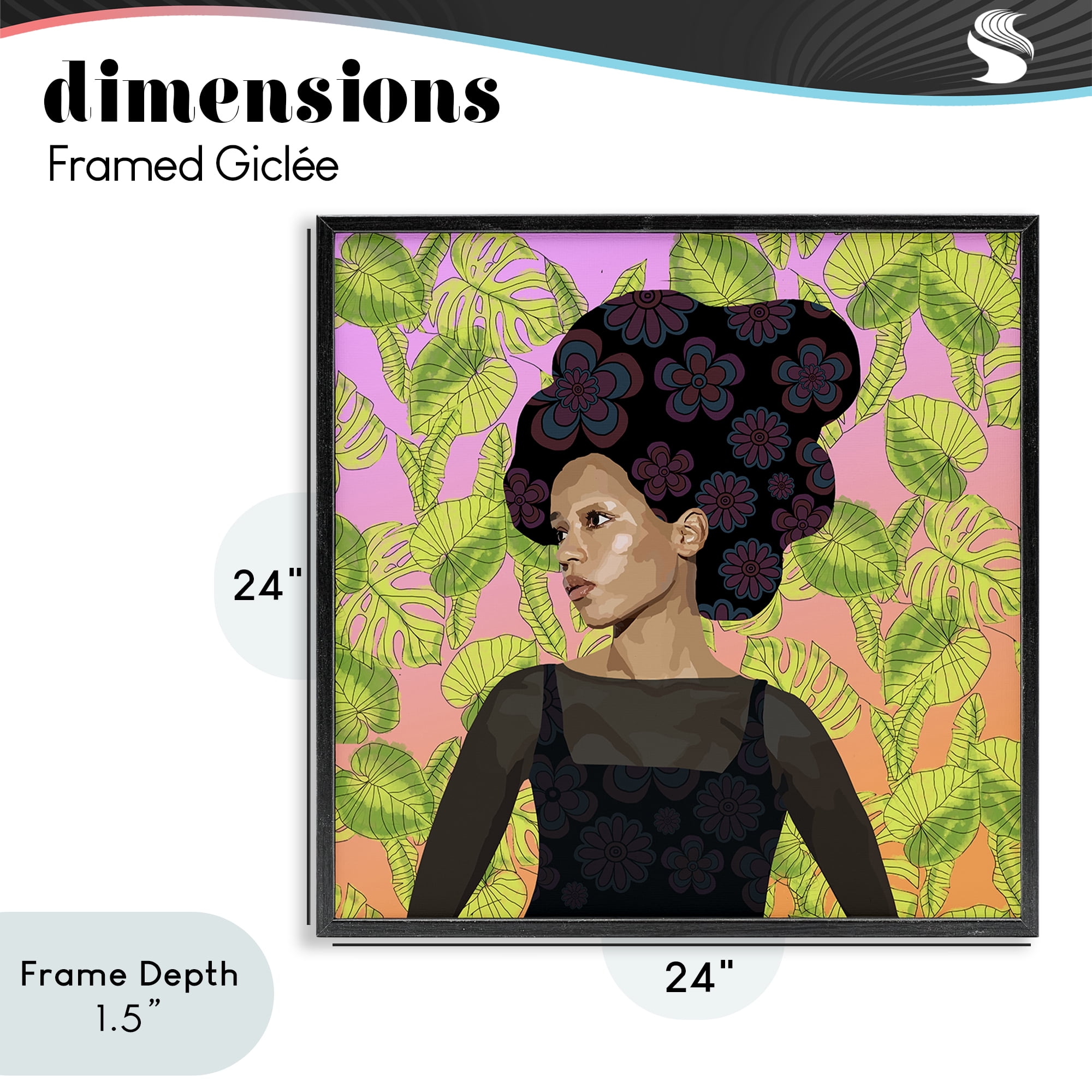 Stupell Industries Whispers Of Bloom Black Framed Giclee Art, design by Lynnda Rakos