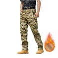 thumbnail image 3 of Men's Hiking Cargo Pants Fleece Lined Softshell Hiking Pant with Pockets Water Resistant Outdoor Winter Snow Ski Camo Pants, 3 of 4