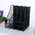 thumbnail image 4 of 4 Slots Metal Magazine Book File Stand Organizer Sorter Vertical Holder Office Home School, 4 of 11