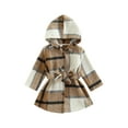 thumbnail image 1 of Douhoow Baby Girl Plaid Coat Long Sleeve Hooded Jacket Autumn Outerwear 0-3 Y, 1 of 8