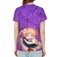 thumbnail image 2 of My Hero Academia Himiko Toga Women's T Shirts Round Neck Short-Sleeve Soft T-Shirt Summer Casual Tee Tops 3D Printing Tee Shirt, 2 of 6