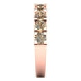 thumbnail image 4 of 1.53 ctw Wedding Band for Women - 14K Rose Gold Yellow Moissanite Stackable Eternity Ring, 4 of 6