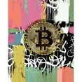 thumbnail image 3 of Orlov, Irena 15x18 Black Modern Framed Museum Art Print Titled - Crypto Currency Bitcoin Graffiti III, 3 of 5