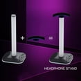 thumbnail image 3 of Soporte Para Auriculares Audífonos Soporte para de escritorio con luz RGB Soporte USB antideslizante Soporte para sobre la oreja, 3 of 9