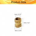 thumbnail image 2 of Wekity M3x5mm Female Thread Knurled Nuts Hx4mm OD Brass Threaded Insert Embedment Nuts Hydraulic Welded Joint Injection Molding Assortment Kit for 3D Printing Injection Molding 50PCS-0621, 2 of 5
