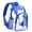 Blue, variant on Tear Resistant Clear PVC Backpack with Ergonomic Grey Foam Shoulder Straps, Ample Storage Rucksack for Sunglasses, Handheld Consoles & Outdoor Kits, Flexible Carry Pack for Sports Stadiums, Campsite