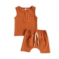 thumbnail image 1 of Kmbangi Baby Tank + Shorts, Elastic Waist with Pockets, Button Decoration, 1 of 9