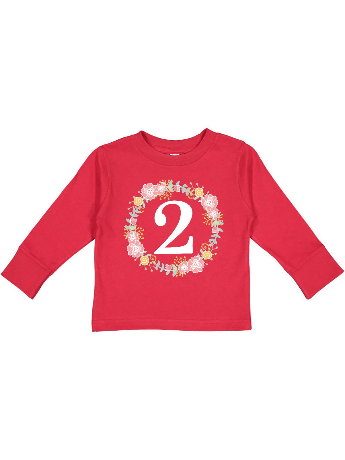 inktastic 2nd Birthday Floral Wreath 2 Year Old Toddler T-Shirt inktastic 2nd Birthday Floral Wreath 2 Year Old Toddler T-Shirt
