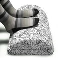 thumbnail image 3 of Black and White Foot Rest, Romantic Natures in Sketch Art Style Monochromatic Rose Bouquet, Non-Slip Backing Adjustable Ergonomic Memory Foam Leg Support for Office, Black White, by Ambesonne, 3 of 5