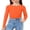 Orange, variant on Arshiner 2 Packs Ribbed Knit Long Sleeve Shirts for Girls Soft Slim Fit Crewneck Casual Base Layer Tops Tees