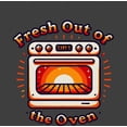 thumbnail image 2 of "Fresh Out Of The Oven" Youth Charcoal Crew Neck Short Sleeve Tee-Medium, 2 of 2