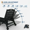 thumbnail image 4 of BeesClover Chaise Longue, Chaise Longue Extérieure Surdimensionnée à 5 Positions Réglables avec Porte-Gobelet, Chaise Longue de Patio en Résine HDPE pour Bord de Piscine pour Terrasse, Patio, Cour Arrière, 4 of 8