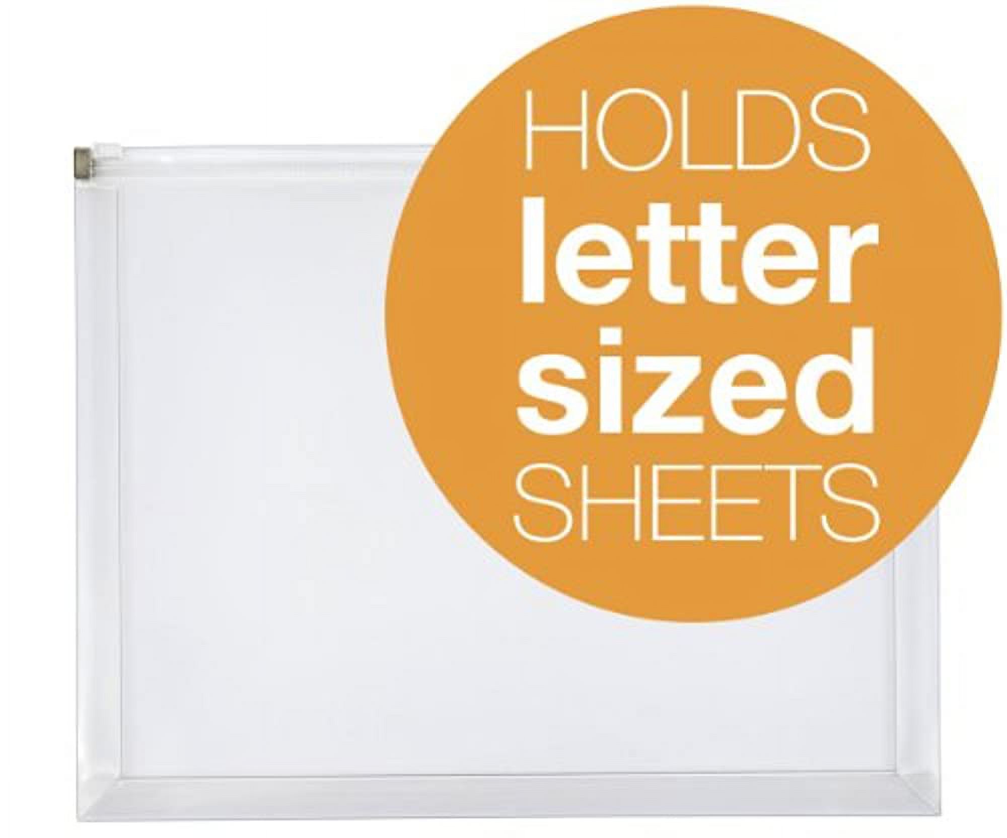 Tops 84190GW Pendaflex Zip Envelope, Letter Size, 5-Pack - Clear
