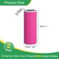 thumbnail image 2 of 2 piezas Funda de Neopreno para Botella de Agua, Bolsa Portabotellas de Vidrio Aislante de 18.5 oz, Funda Colapsable para Bebidas con Asa, Rosa Rojo, 2 of 7