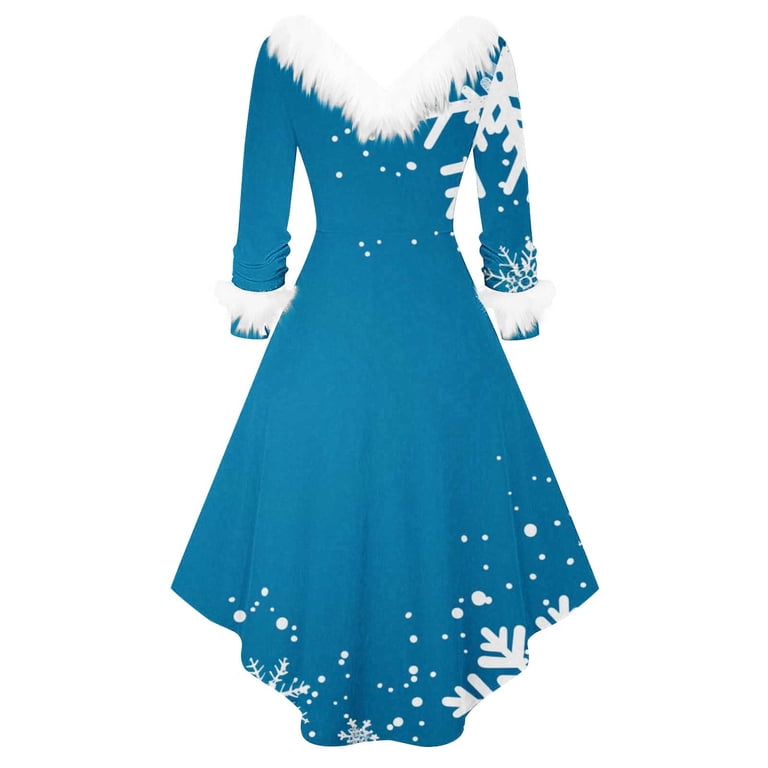 fur trim holiday dress Off Shoulder Faux Fur Trim Mini Dress | Long Sleeve Holiday Party Dress