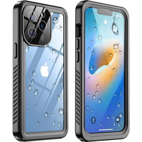 Entronix Waterproof Phone Case for Apple iPhone 13 Pro Waterproof Case, Full Body Shockproof with Built In Screen Protector, Heavy Duty Waterproof Cover for Apple iPhone 13 Pro, Clear