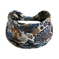 thumbnail image 3 of Helii Women Wide Boho Headband Floral Vintage Elastic Non Slip Headbands Yoga Running Sports Sweat Wicking Hair Band Stretchy Turban Knotted Headwear B,One Size, 3 of 3