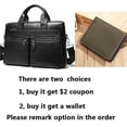 thumbnail image 3 of Men Business Bags For Laptop Briefcases Genuine Leather Bag For Documents Office Bags For Men Computer Briefcases 9006, 3 of 5