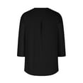 thumbnail image 5 of cfhntfmh Women's 3/4 Sleeve Shirts Comfy V Neck Half Zip Business Casual Tops Dressy Work Tunic Blouses, 5 of 7