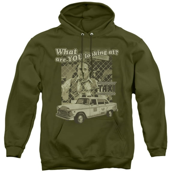 Taxi Whats A Matta Adult Pullover Hoodie Sweatshirt Military Green