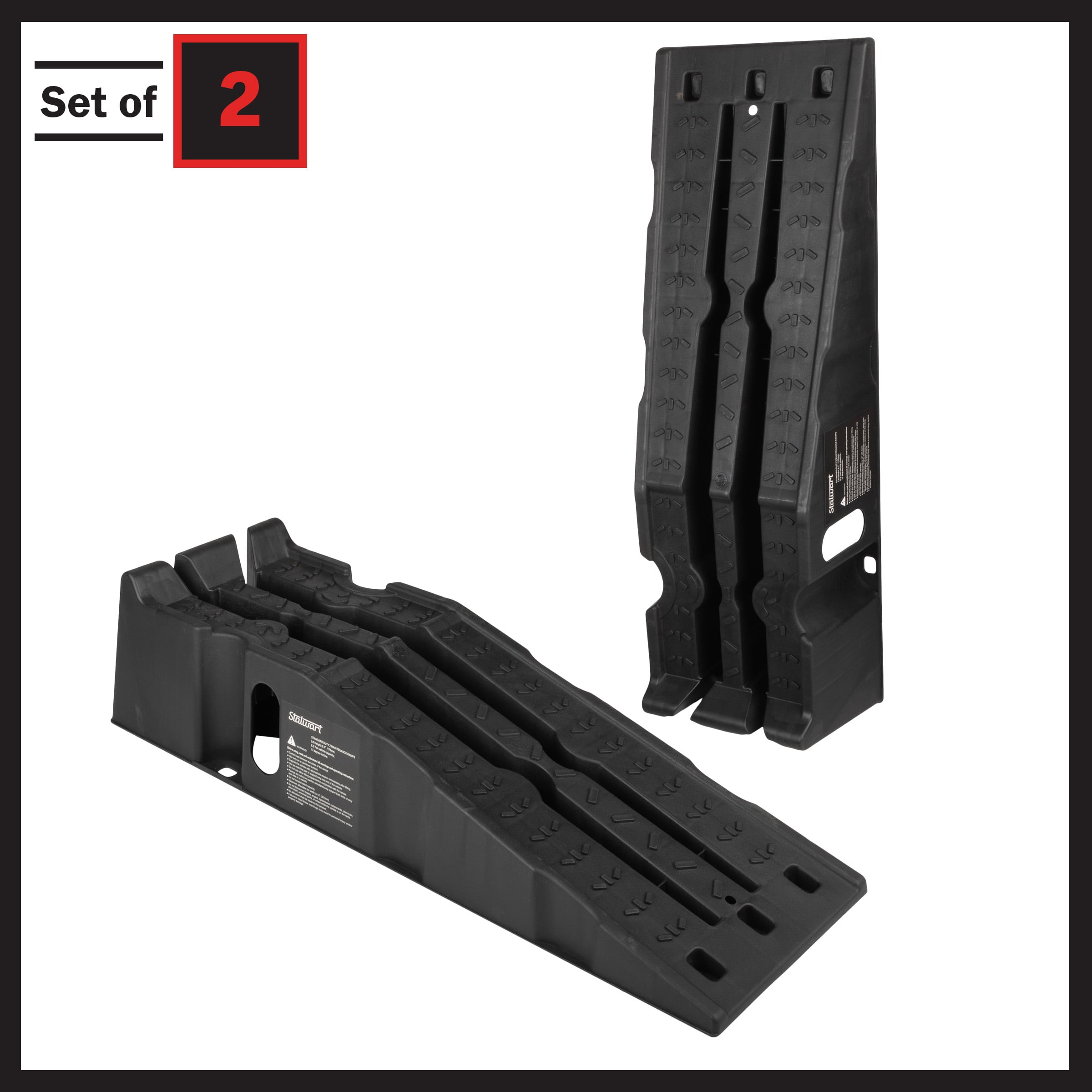 Stalwart Car Ramps for Oil Changes 2-Pack - 16,000lb GVW Capacity Car Lift