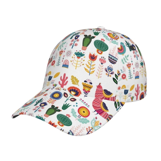 Fotbe Alpaca Flower Gorro Clásico de Béisbol, Gorra Ajustable con Broche Snapback, Gorro de Exterior de Algodón Suave