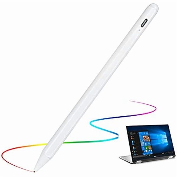 LinQingQ Stylus Pens for Dell 2 in 1 Laptop, Capacitive High Sensitivity Digital Pencil with 1.5mm Ultra Fine Tip, White