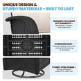 thumbnail image 6 of LazySunsets 7 Piece Outdoor Furniture Set with Swivel Chairs Set of 2, Rattan Wicker Outdoor Conversation Set Patio Furniture, Beige/Black, 6 of 10