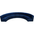 thumbnail image 4 of Maklaine 7-Piece Modular Contemporary Velvet Sectional Sofa in Navy, 4 of 7