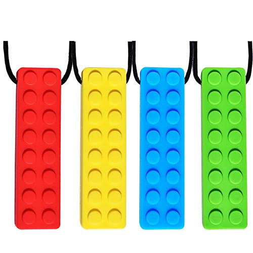 8 Pack Made from Food Grade Silicone Safety for Kids Sensory Chew Necklace Set 