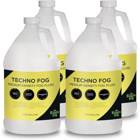 Froggys Fog Techno Fog Medium Density, Medium Hang Time 4 gallon case