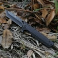 thumbnail image 3 of Ozark Trail 7.5-inch Folding Stainless Steel Knife with Poly Handle, Full Tang Tanto Blade, Black, 3 of 11