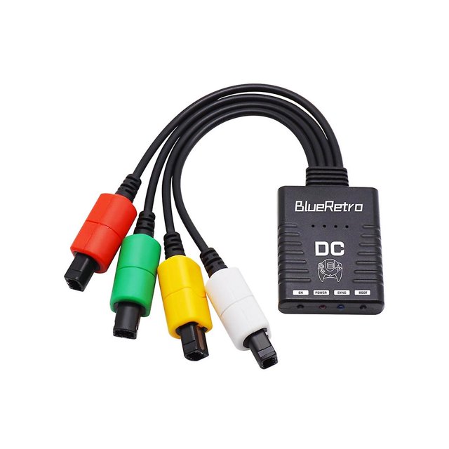 Adaptador de controlador inalámbrico para consola Dreamcast DC compatible con Switch para controlador negro, negro