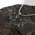 thumbnail image 3 of Leander Bat Necklace for Men - Stainless Steel Vampire Pendant, Gothic Halloween Goth Jewelry‌, 3 of 6