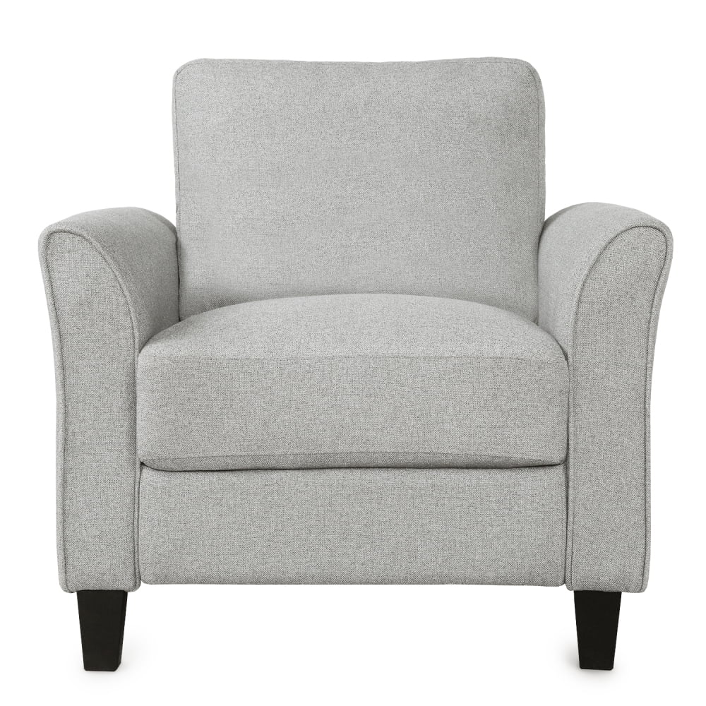 Modern Linen Fabric Recliner Chair,Mid-Century Armchair Single Sofa Accent Chair,Upholstered Comfy Reading Accent Chairs for Living Room,Light Gray