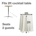 thumbnail image 3 of Urby 1pcs White Round Tablecloth Linen for Coffee, Cocktail Table,72inch, 3 of 6
