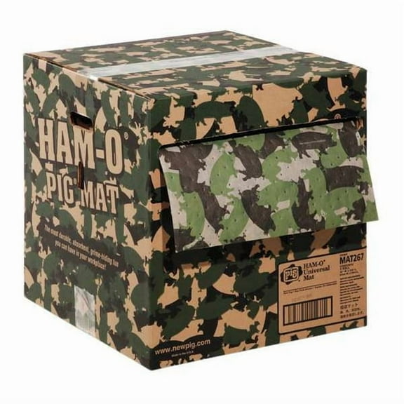 Pig Sorbent Roll, 23 gal, 16 in x 150 ft, Universal, Green, Polypropylene MAT267