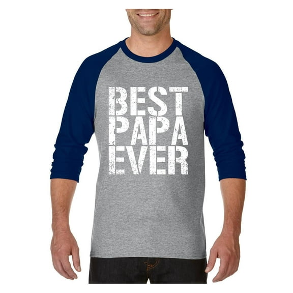MmF - Mens Raglan Sleeve Baseball T-Shirts, up to Size 3XL - Best Papa