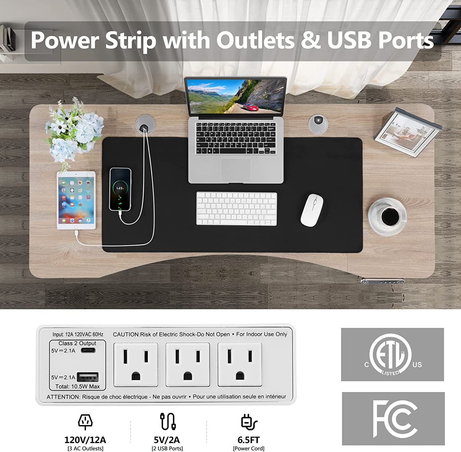 Buy Sihanm 55 inches Office Desk Electric Gaming Standing Desk with
