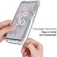 thumbnail image 5 of Compatible with Google Pixel 8 Pro Gradient Clear Case Shockproof Protection Case TPU+PC Cute Clear Full Body Protective Cover Cases Red, 5 of 5