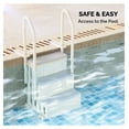 3-Step Pool Ladder, Above Ground Pool Stairs with Handrails, Heavy Duty ...