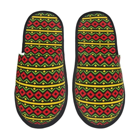 Balery Classic Color Music Slient Indoor Furry Fleece Comfort House Shoes Soft Non-Slip Home Shoes Cotton slippers House Slippers-- Medium