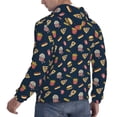 thumbnail image 6 of Rateoe Fast Food Pattern Mens Hoodie, Pullover Hooded Sweatshirt, Kangaroo Pocket Hoodie Ideal for Daily Wear, Travel and Home-Small, 6 of 7