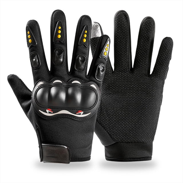 Guantes de motocicleta con pantalla táctil para todos los dedos adecuados para andar en BMX, ATV, MTB