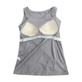 thumbnail image 6 of Athletic Tank Tops for Women Built in Bras V Neck Ribbed Camisole Knit Elastic Tanks Top Workout Strechy Slim Fit Women Soft Lightweight Cami Daily Beach Travel Outfits, Gray 2XL, 6 of 8