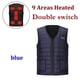 thumbnail image 3 of Chaleco de algodón con calefacción inteligente para hombre y mujer, chaleco con cuello en V calefactable de 9 áreas, chaqueta térmica Flexible para exteriores para invierno, M-7XL, 3 of 5