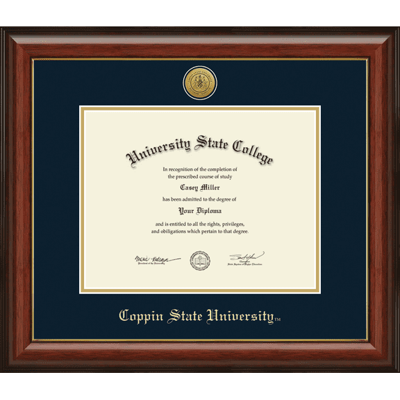 Coppin State University Diploma Frame, Document Size 11" x 8.5"